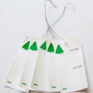 Weatherproof PolyArt (formerly Tyvek) Christmas Tree Price Tags, 100/bundle