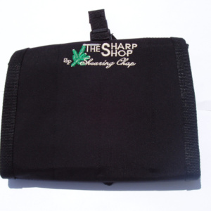 SHARP SHOP LEG GUARD CHAPS, BLACK DENIER NYLON